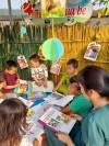 Ngày Hội đọc sách của các bé điểm bản Háng lia trường mầm non Keo Lôm.